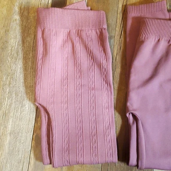 Lulu Luv Mauve Lavender Leggings Bundle Girls Size 7/8 - Picture 2 of 4